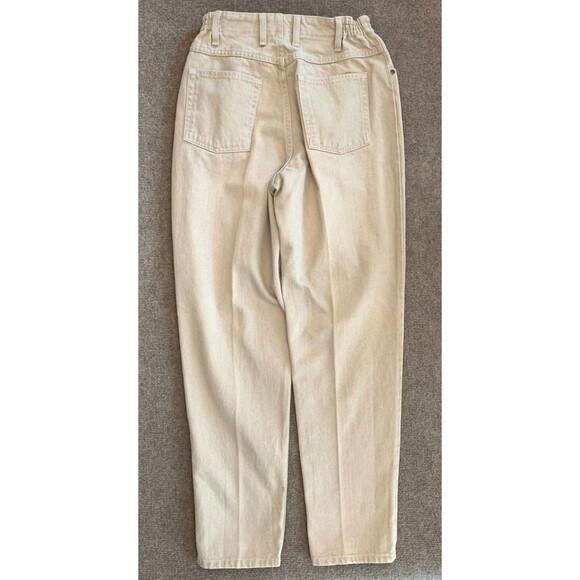 LL Bean Original Fit Jeans Womens 8 High Rise Relaxed Comfort Waist Khaki Denim - Picture 2 of 7